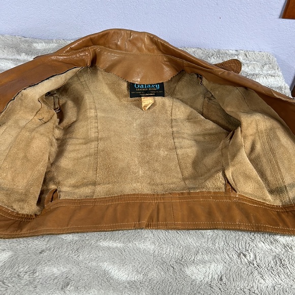 Galaxy leather goods, Vintage 70s custom made cropped leather jacket - Picture 12 of 12